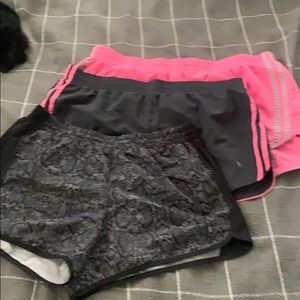 3 Lined Danskin Running Shorts Sz L